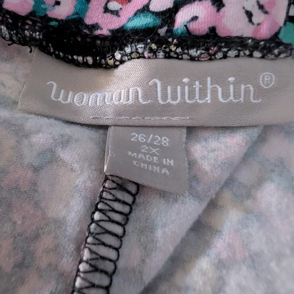 Woman Within Multicolor Floral Leggings Size 26/28 - Picture 2 of 3